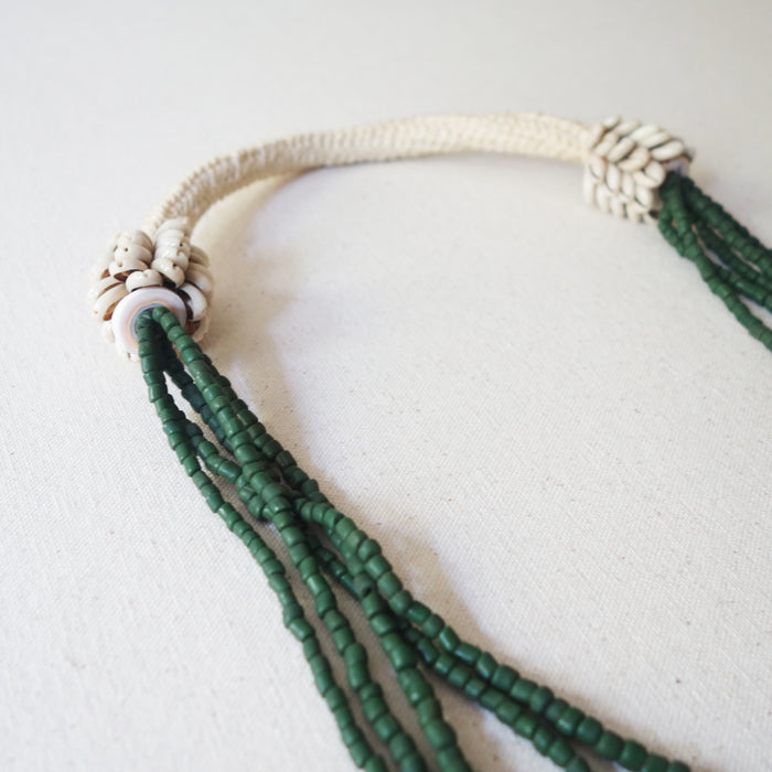 Beaded Necklace - Forrest Green
