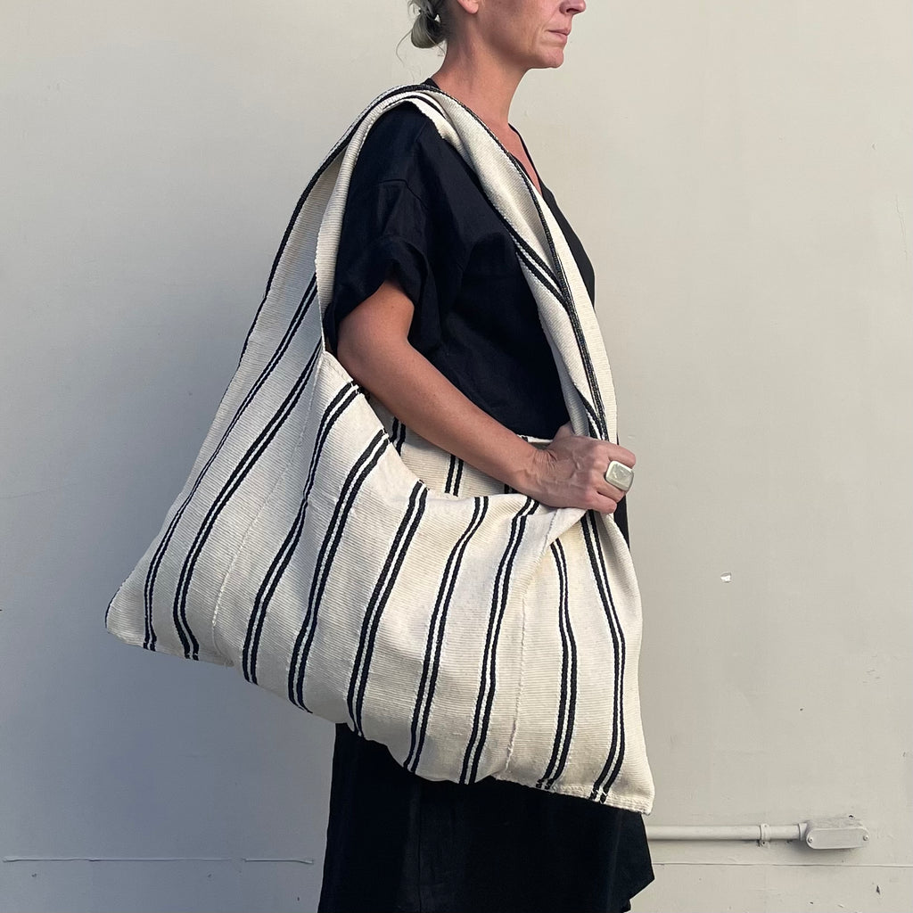 Oversized Tote Double Stripe