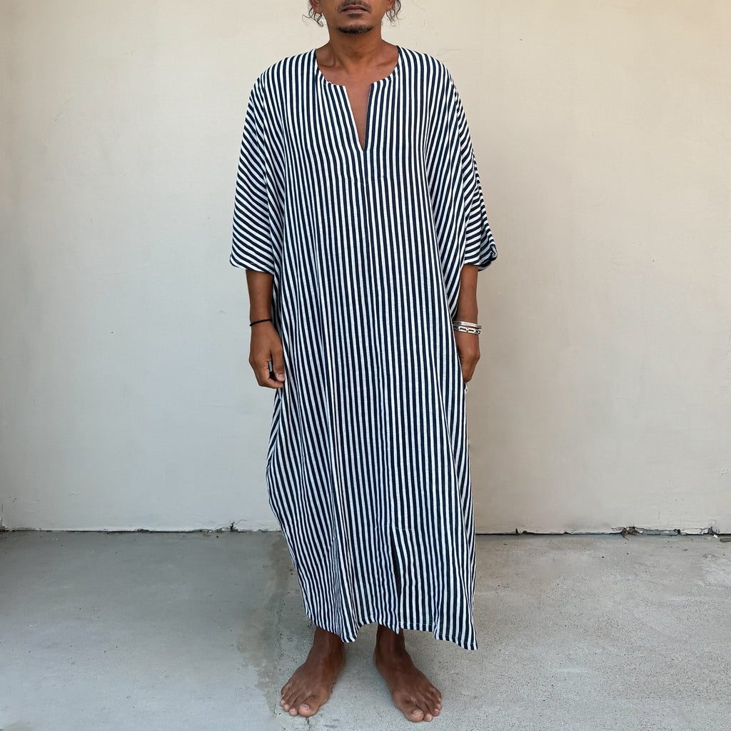 Kabak Kaftan Indigo Stripe