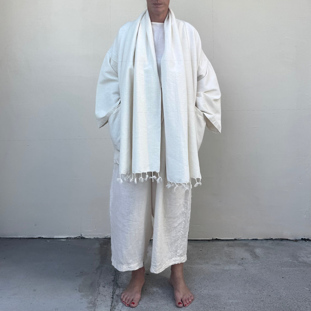 Ecru Shawl Kimono