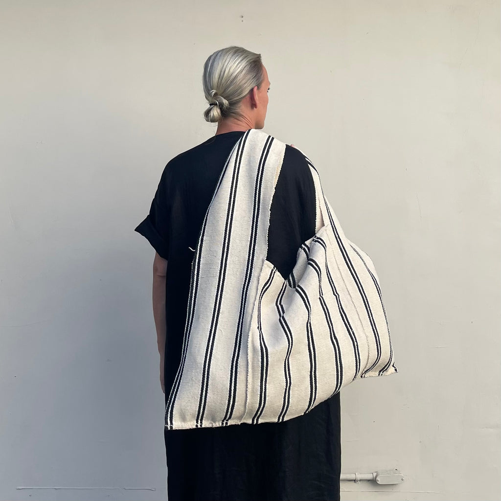 Oversized Tote Double Stripe