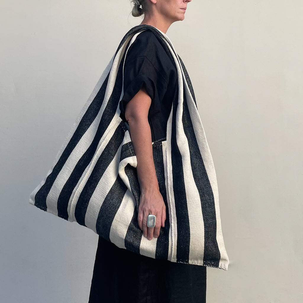 Oversized Tote Wide Stripe