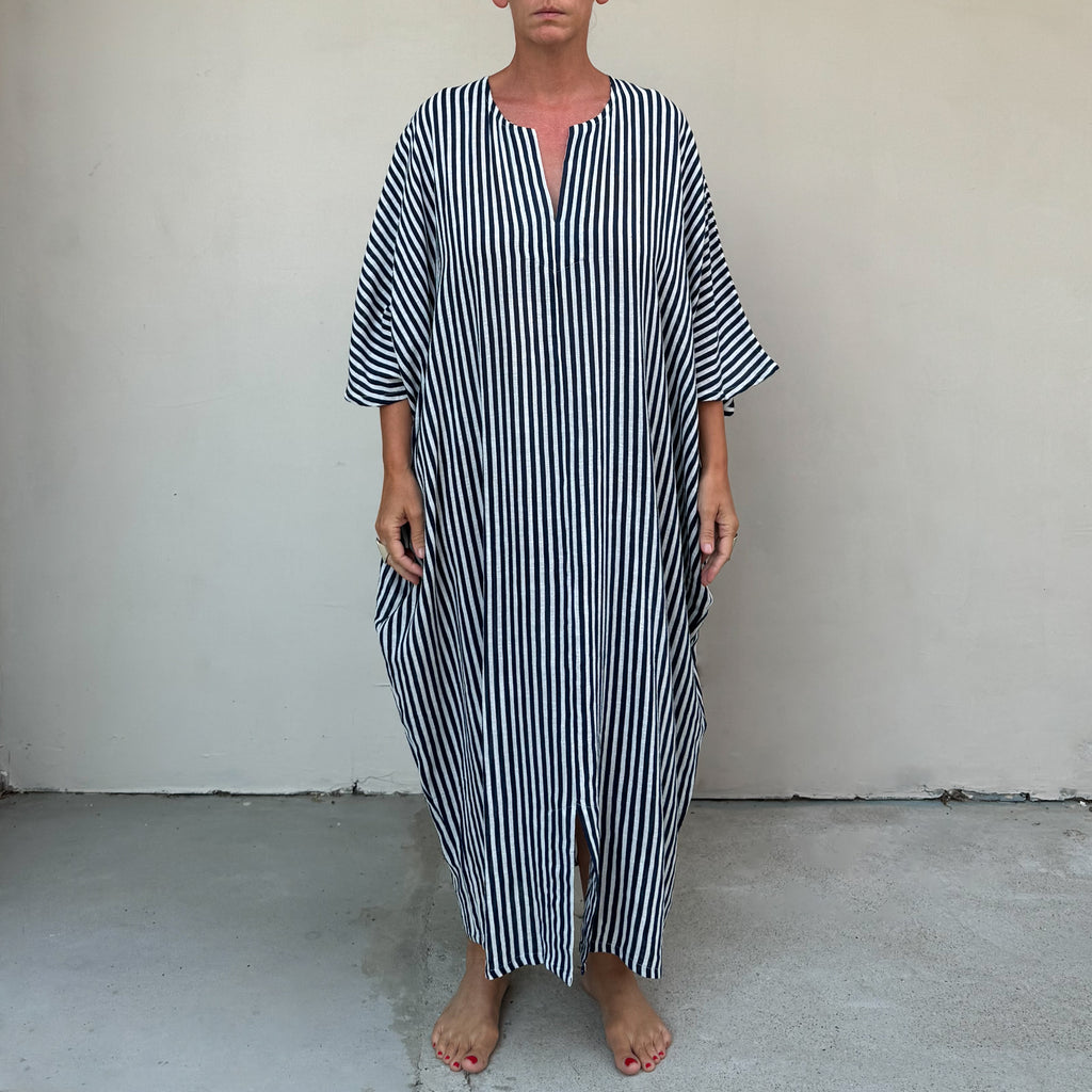 Kabak Kaftan Indigo Stripe