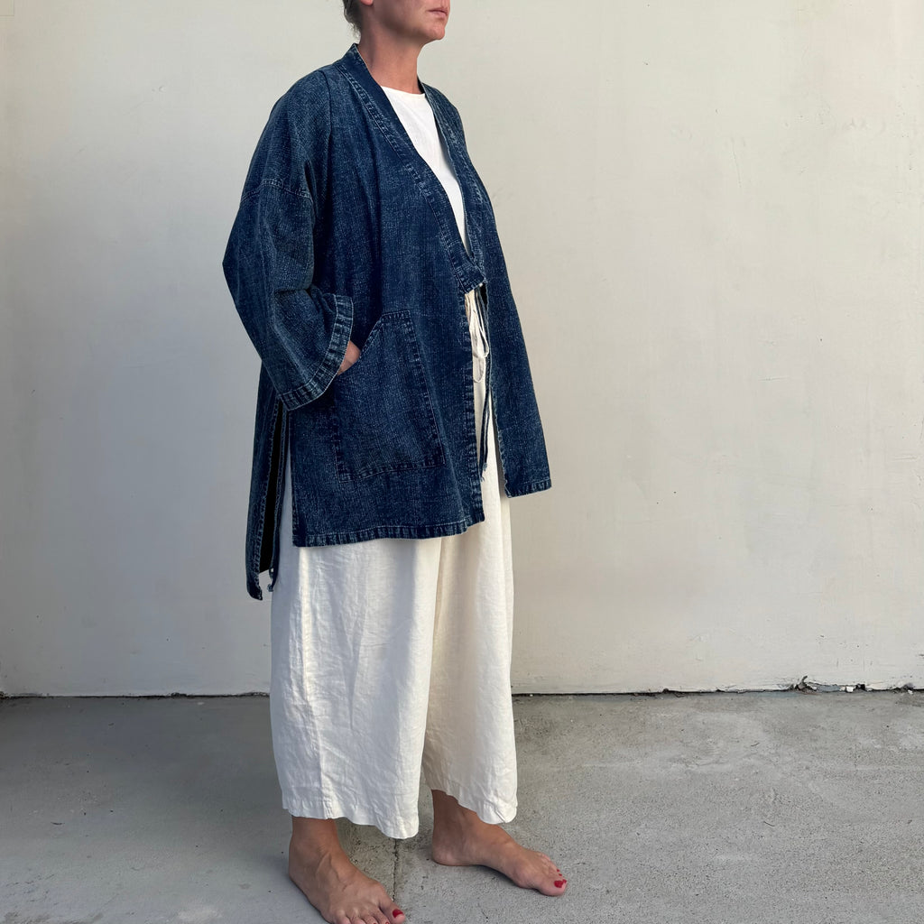 Stonewashed Denim Kimono