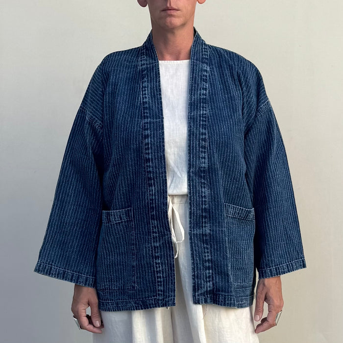 Yukata Striped Indigo Jacket