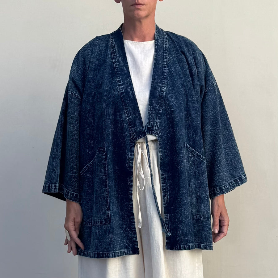 Stonewashed Denim Kimono