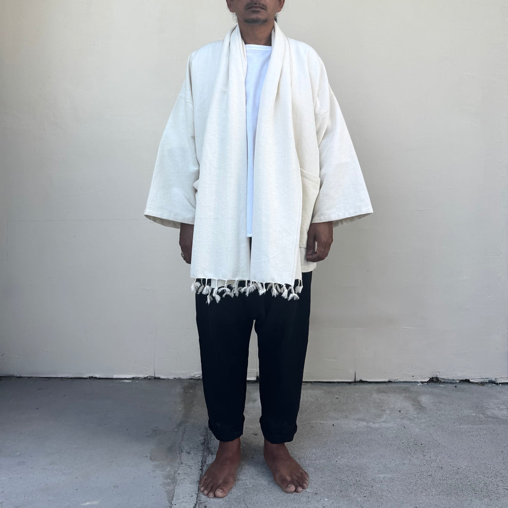 Ecru Shawl Kimono