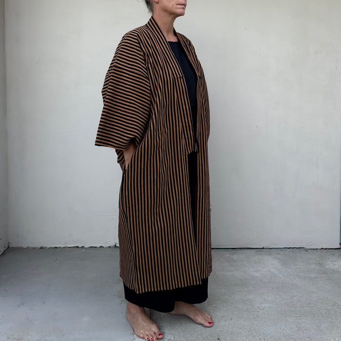 Iki Kimono Camel Black Stripe