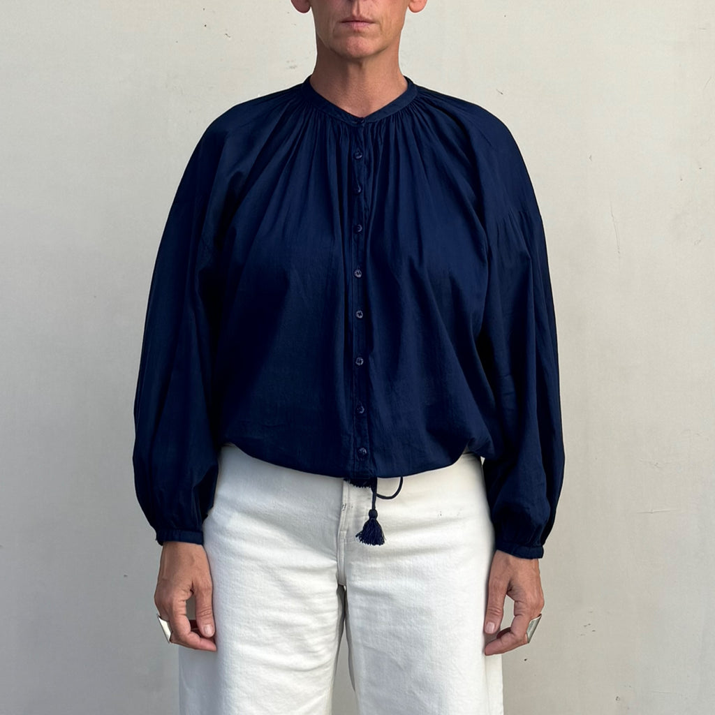 SARAKINIKO BLOUSE NAVY