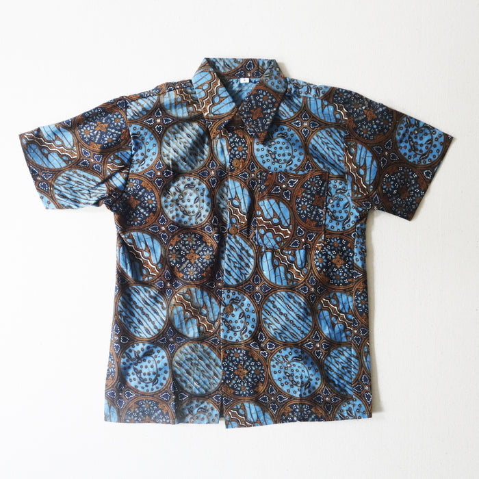 Boys Batik Shirt Blue