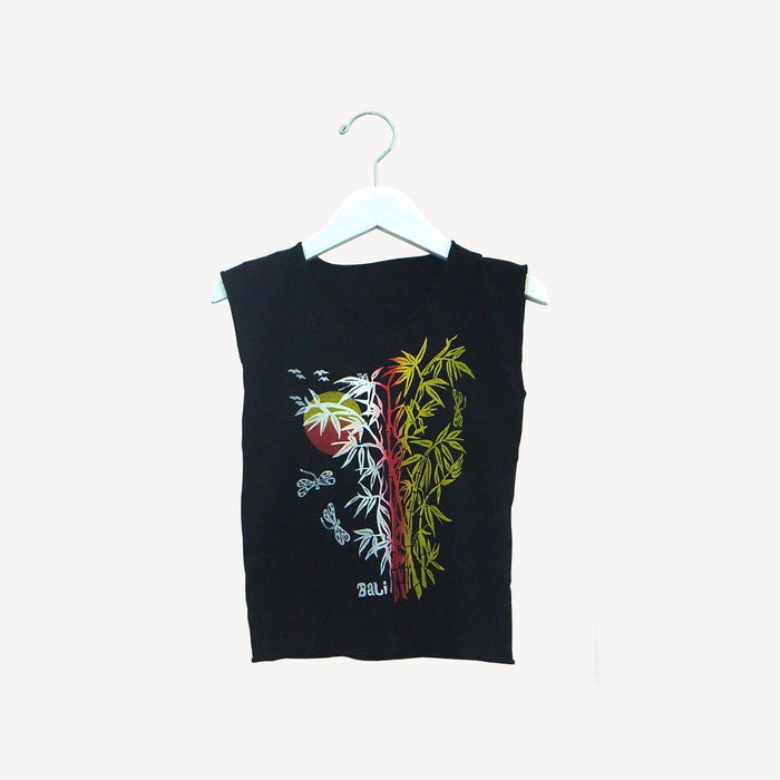 Baju bambu Bali tee black