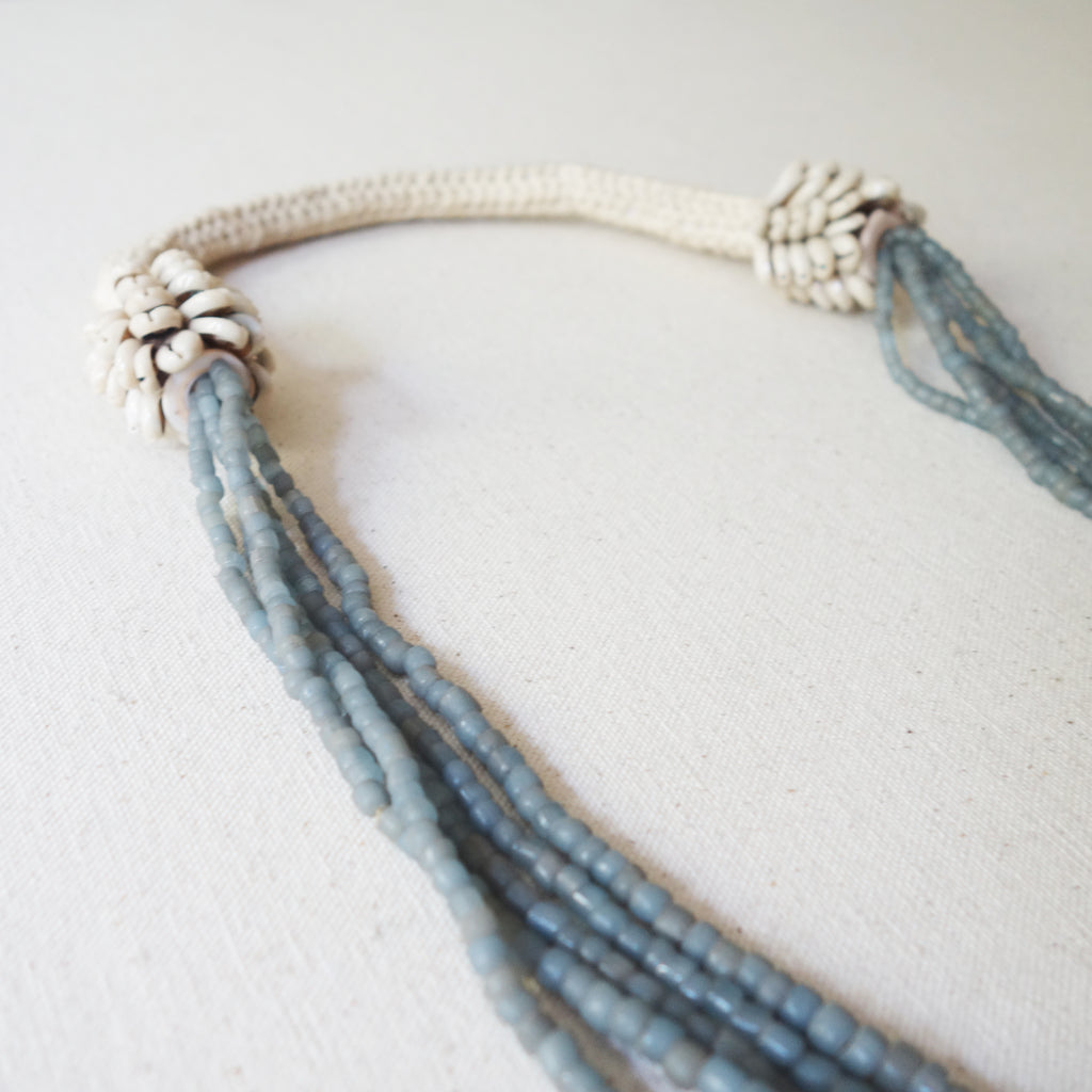 Beaded Necklace - Gray
