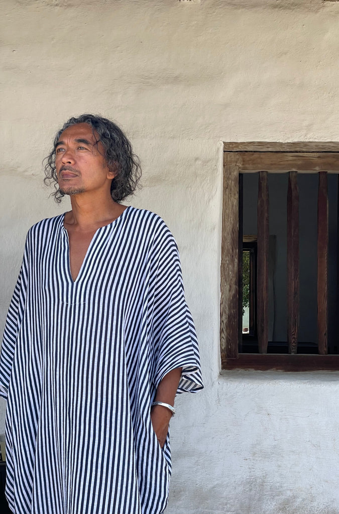 Kabak Kaftan Indigo Stripe