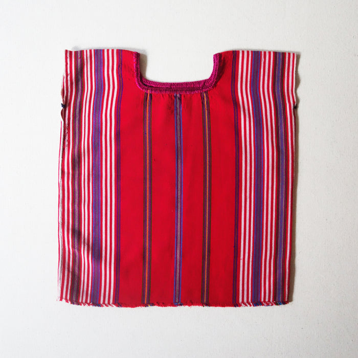 Red Huipil Blue Stripes (6Y)