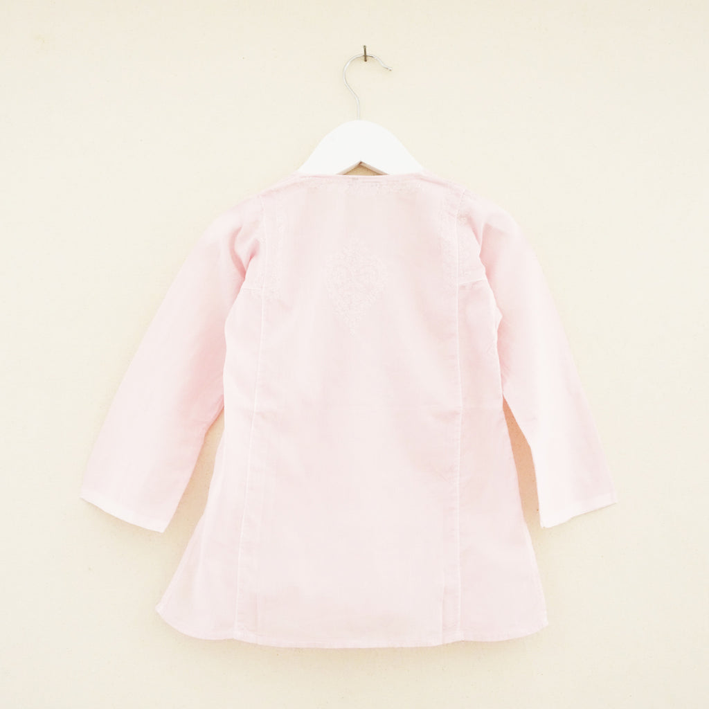 Chikan Kurta Rose