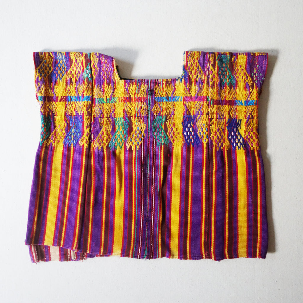 Embroidered Huipil Mustard/Purple (8-10Y)