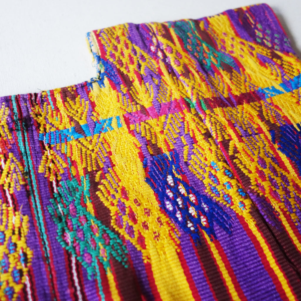 Embroidered Huipil Mustard/Purple (8-10Y)