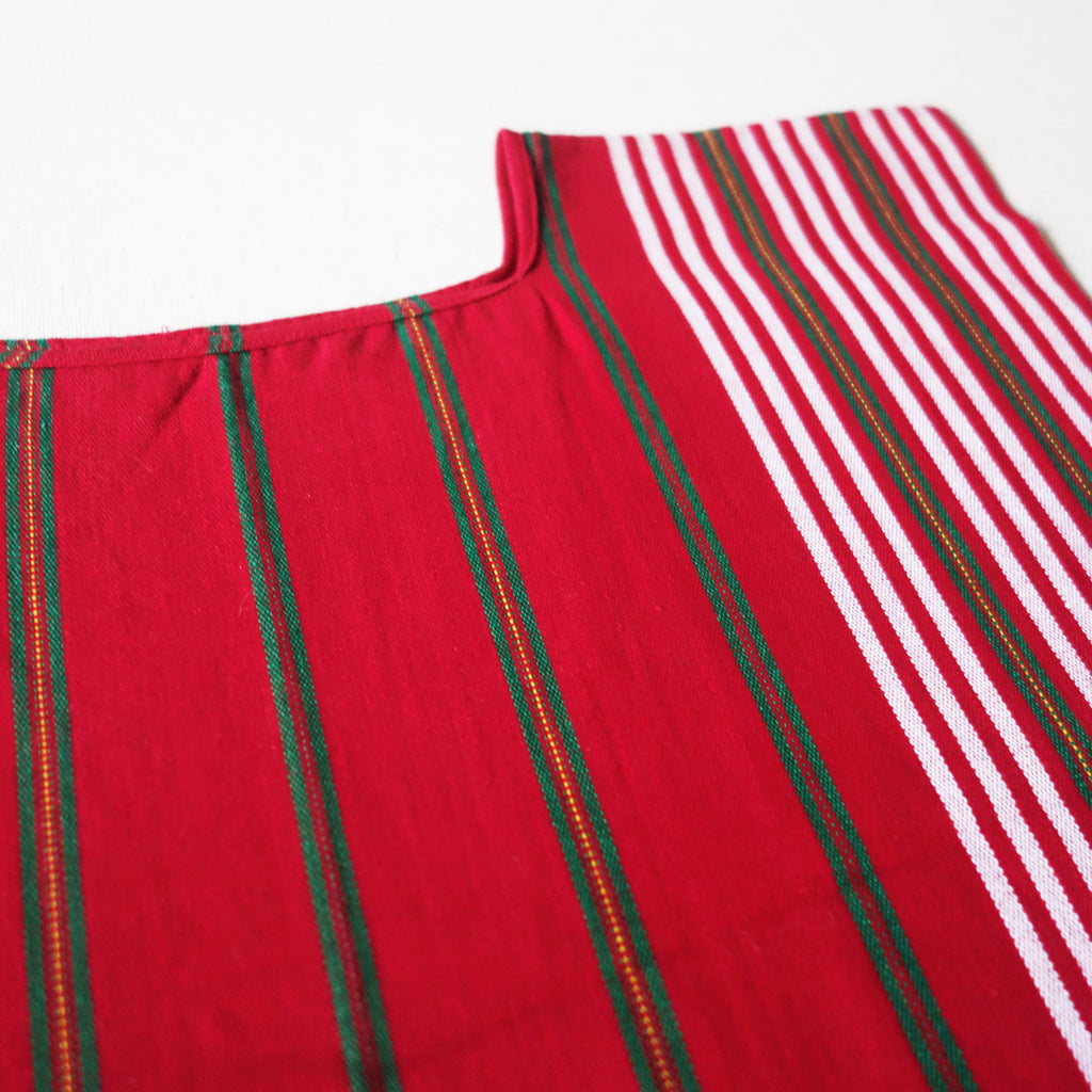 Red Huipil Green Stripes (5-6Y)
