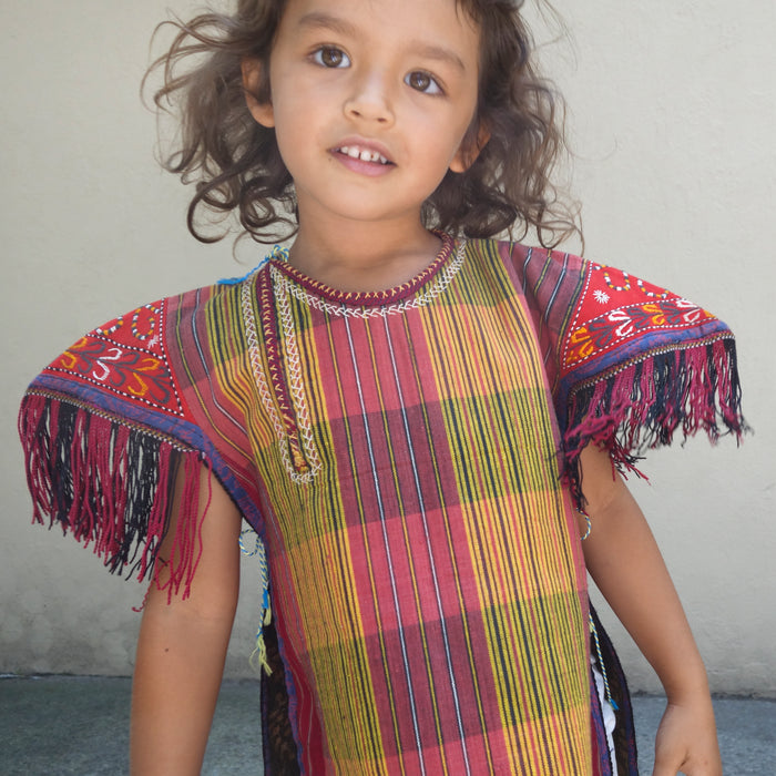 Vintage Turkmen Dress - Plaid
