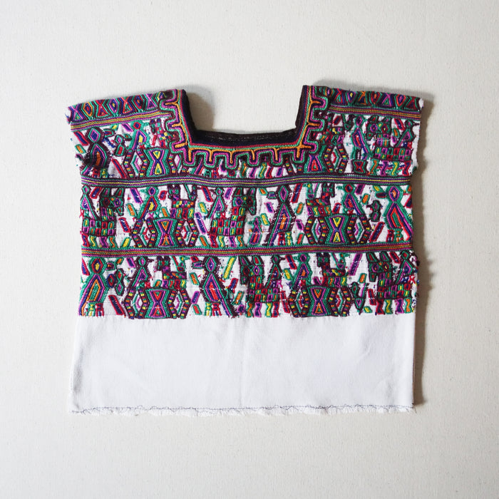 Embroidered Huipil Multicolor/White (4-6Y)