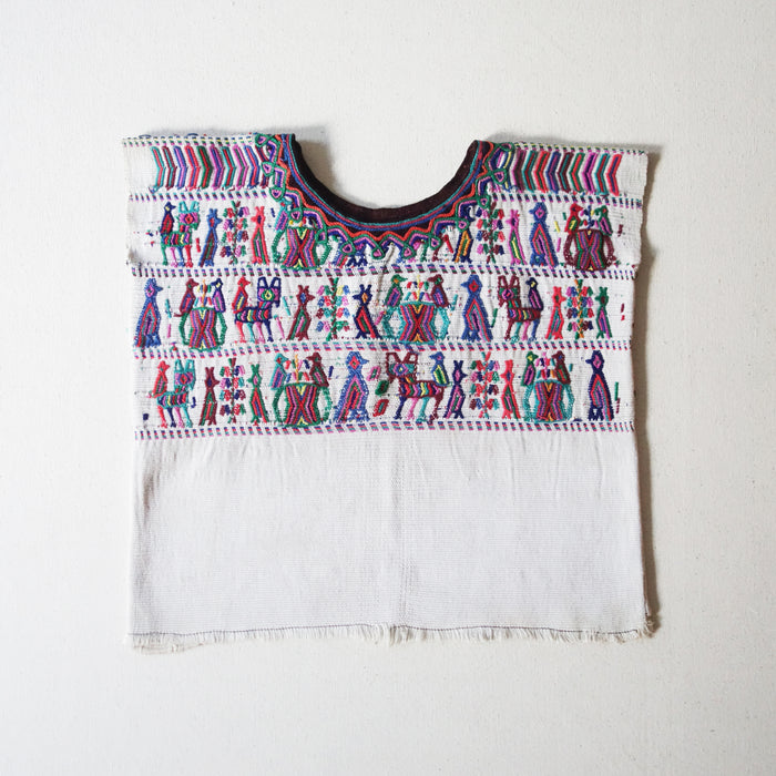 Embroidered Huipil Multicolor/White (4Y)